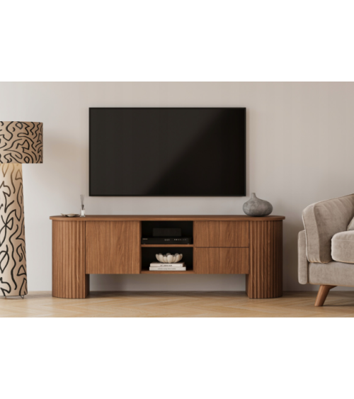 Meuble TV CAVO – 180 cm – Noyer Lincoln